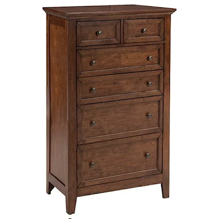 Transitional Chest of Drawers with Cedar Bottom Panels